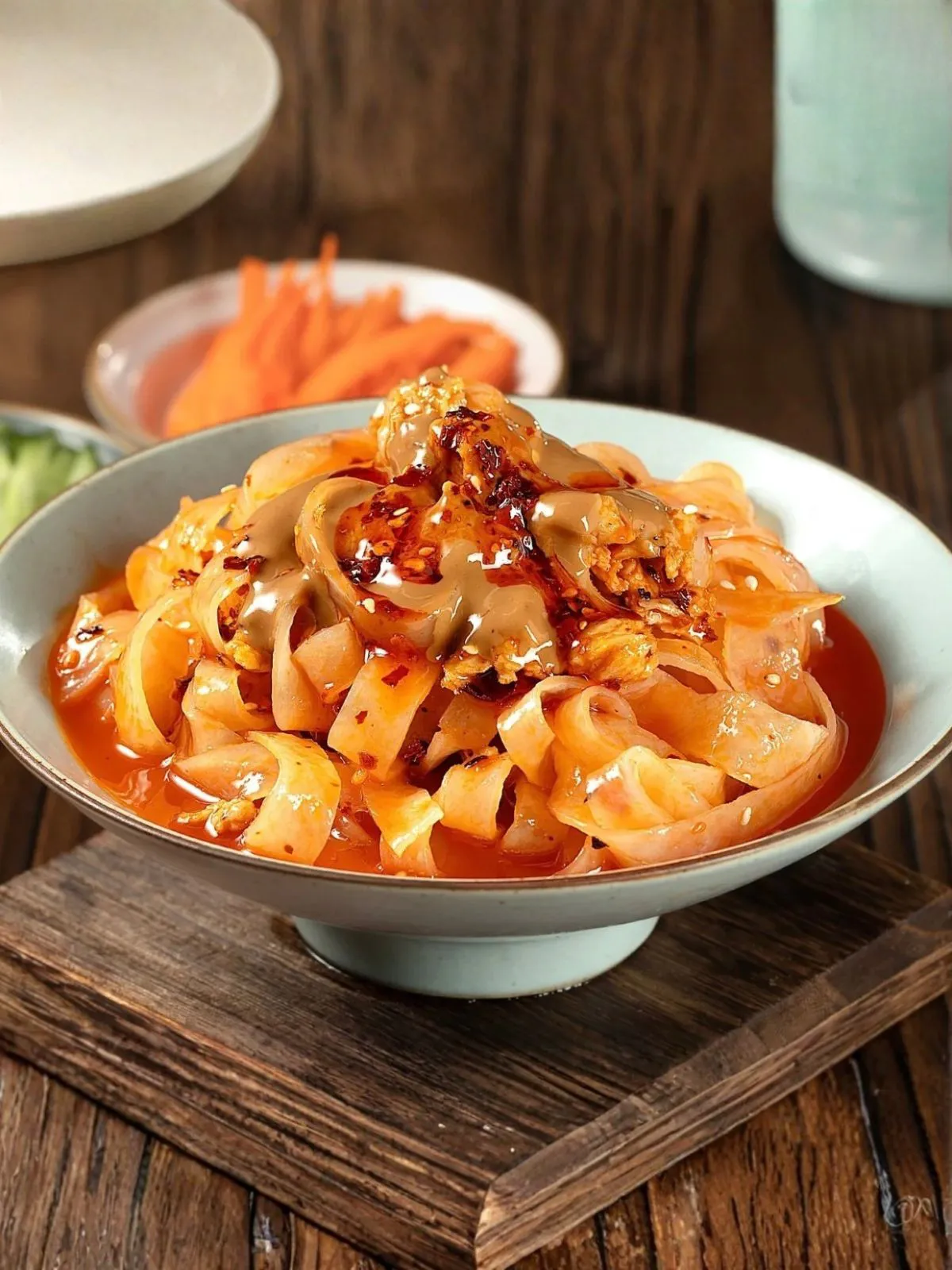 Cold noodles with sesame sauce and chili oil at Chang An Taste, a Chinese Restaurant in Denver